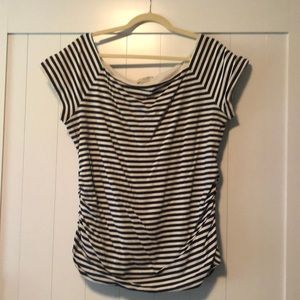 Boden Striped Boat Neck Top